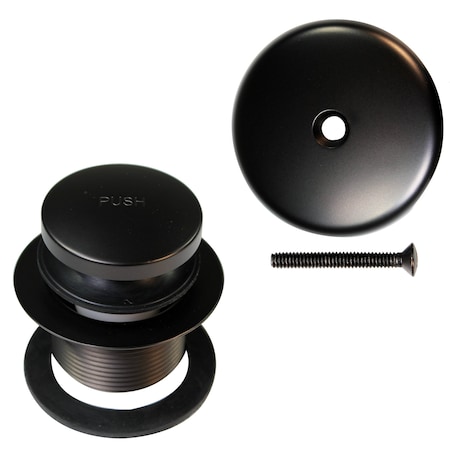 Westbrass 1-1/2" Tip-Toe Bathtub Drain Trim Set with One-Hole Overflow, Oil Rubbed Bronze D93-12